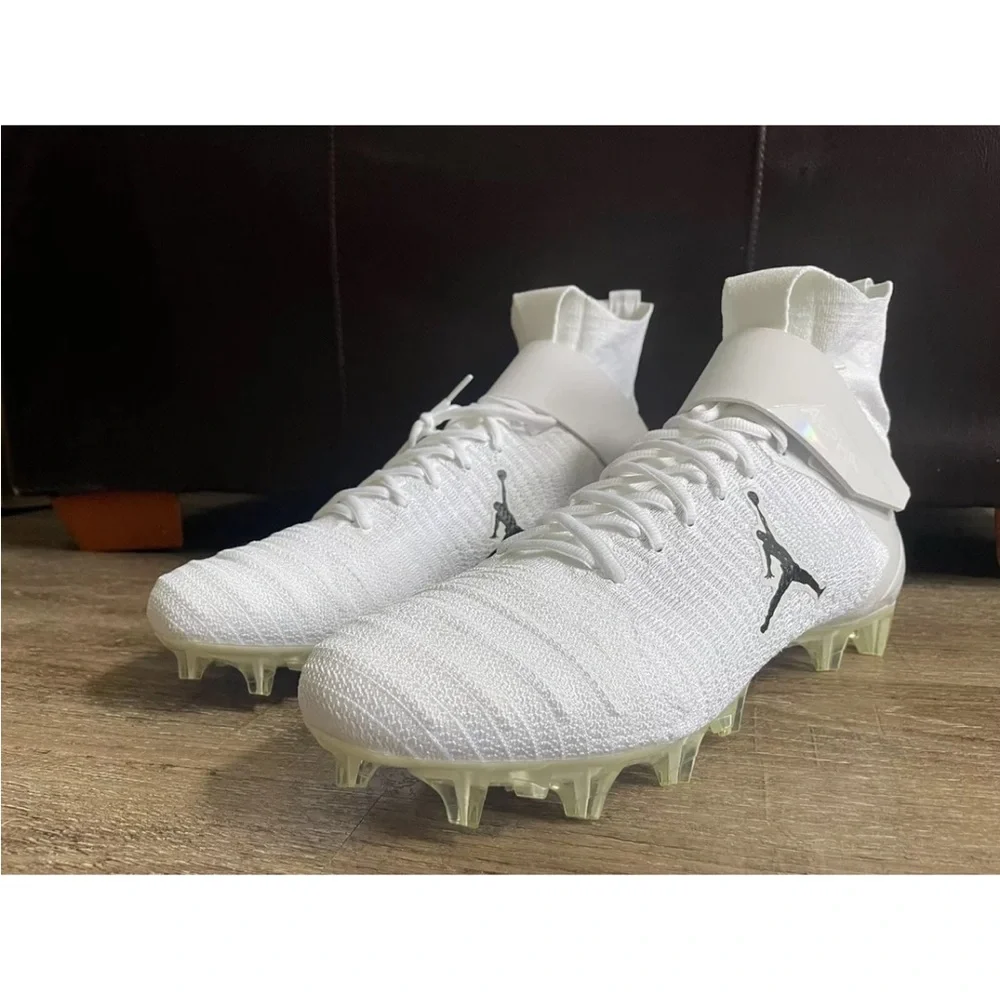 Nike Jordan Alpha Menace Elite 2 Flyknit Football Cleat White Sz 14.5 CV1664-103